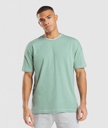 T Shirts Gymshark Recess Hombre Azules Blancas | CO 3349QMA